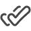 Minimalist checkmark graphic design